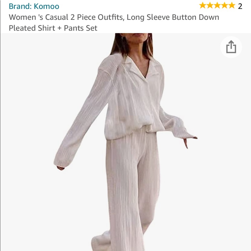 Amazon matching white set size medium
